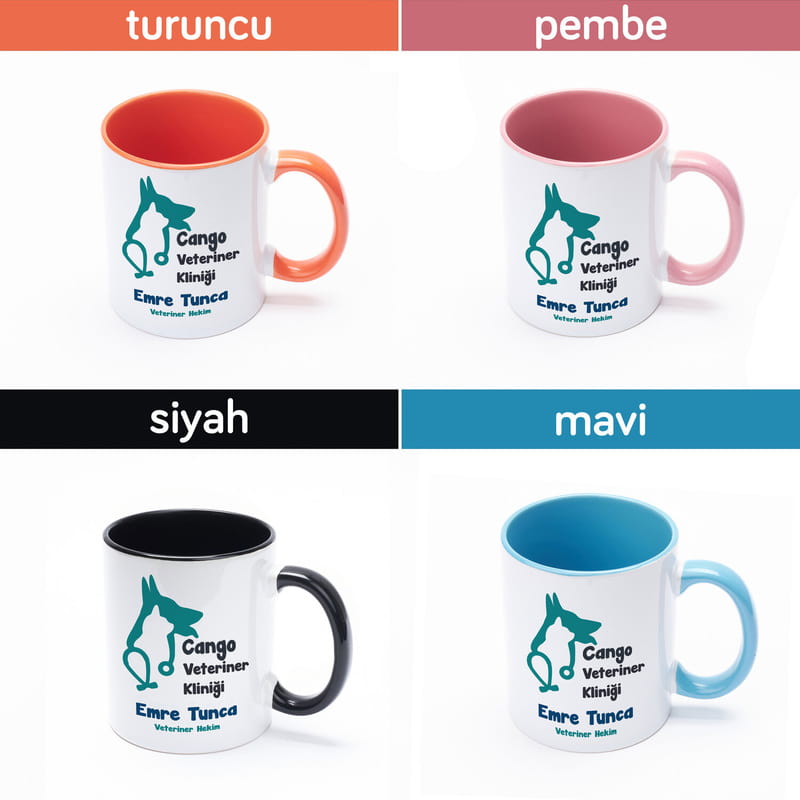 Kişiye Özel Veteriner Temalı Seramik Kupa