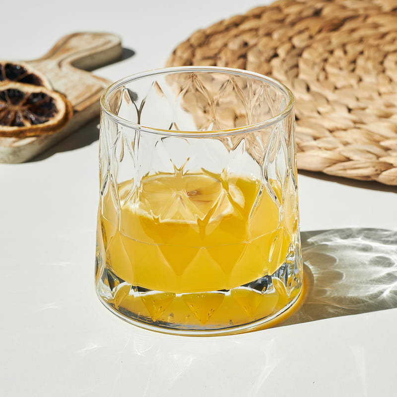 Kristal Desenli 2li Set Meşrubat Bardağı