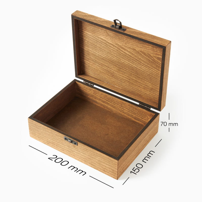 Led Işık Fotoğraf Askılı Ahşap Fotoğraf Kutusu - 10x10 Fotoğraf Baskılı