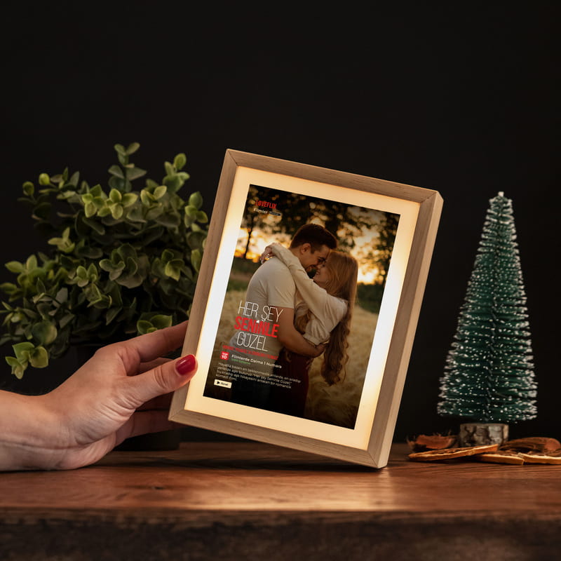 LED Işıklı Her Şey Seninle Güzel Dekoratif Lamba