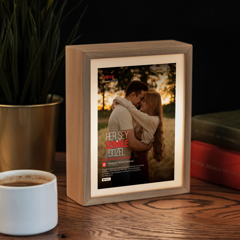 LED Işıklı Her Şey Seninle Güzel Dekoratif Lamba