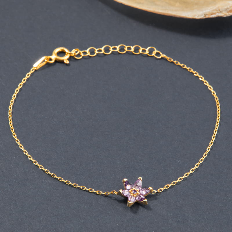 Lotus Çiçeği Gümüş Bileklik