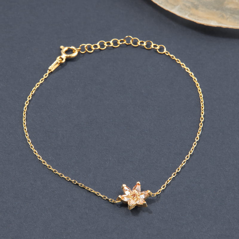 Lotus Çiçeği Gümüş Bileklik