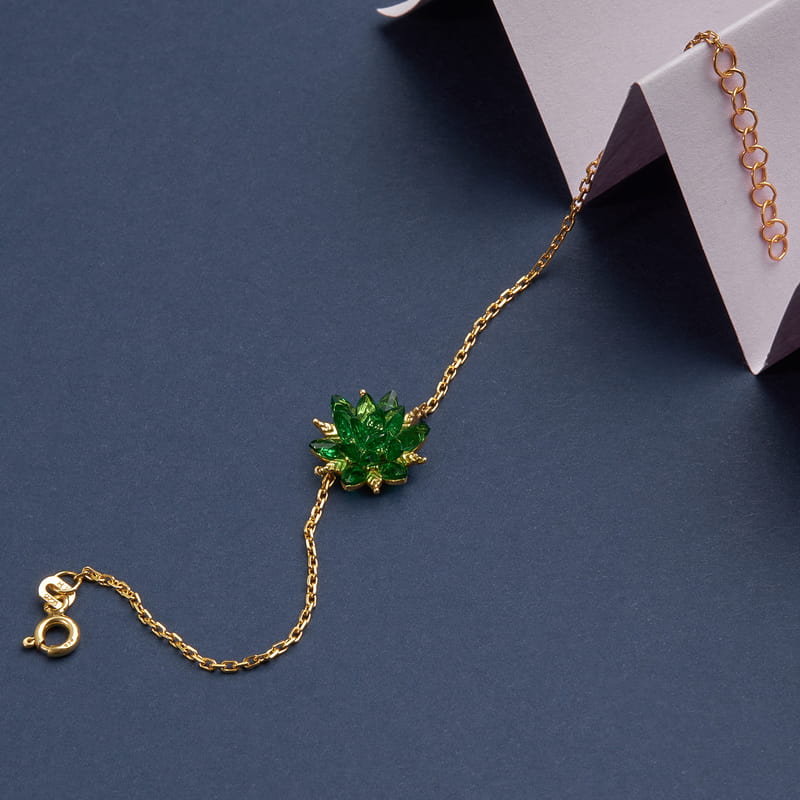 Lotus Özel Seri Tasarım Gümüş Kadın Bileklik