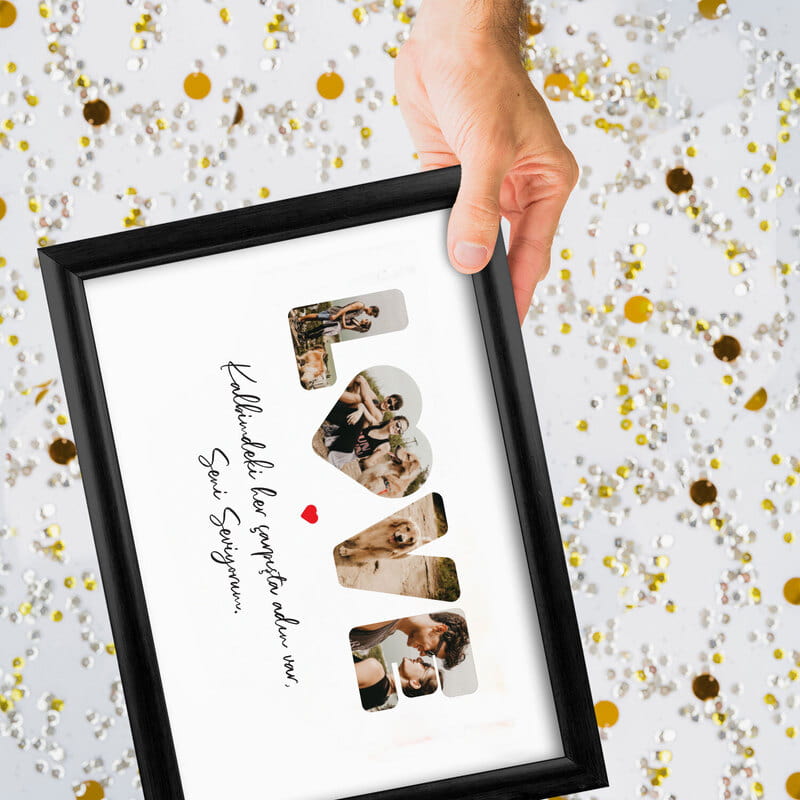 Love Fotoğraf Baskılı Duvar Çerçevesi