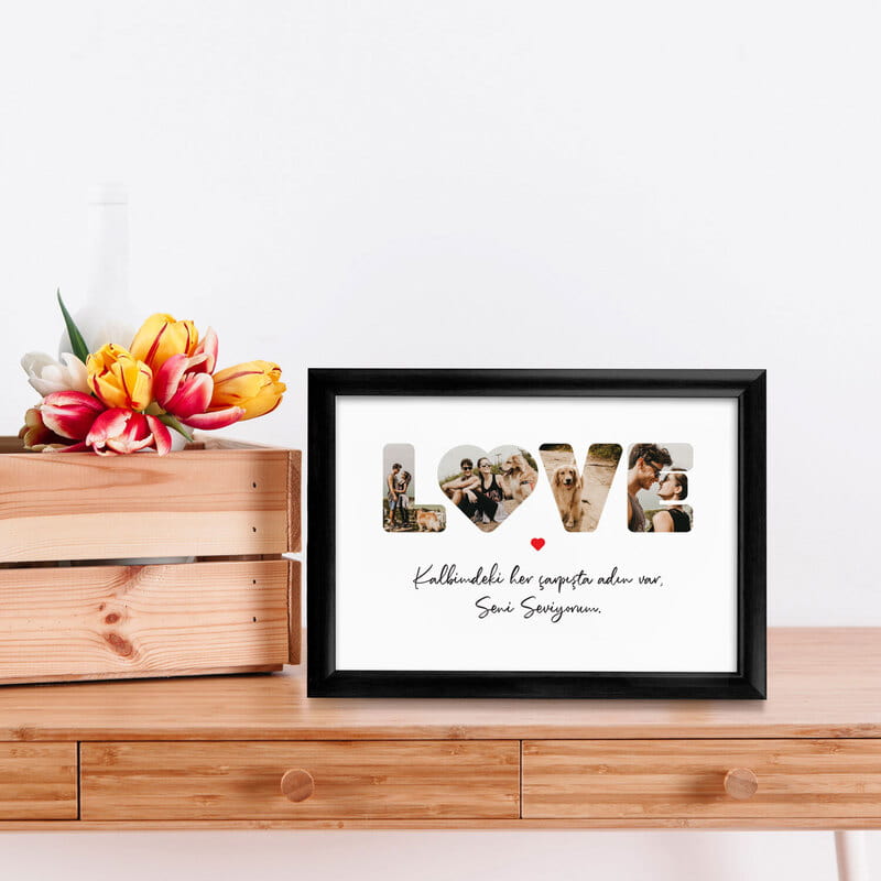 Love Fotoğraf Baskılı Duvar Çerçevesi