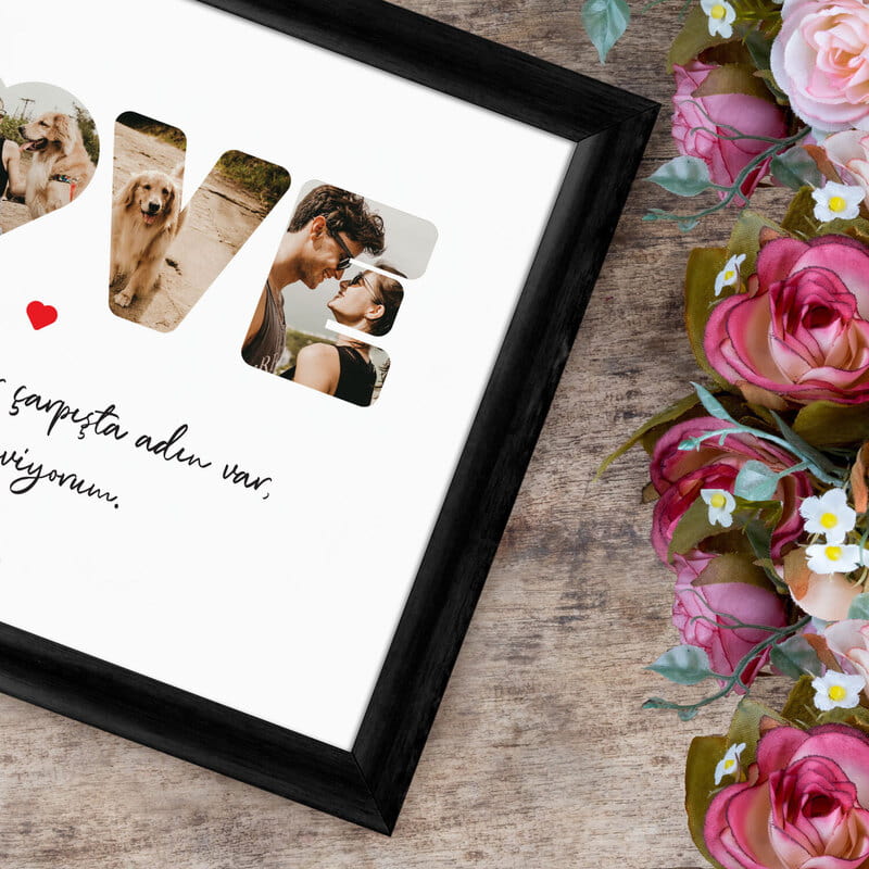 Love Fotoğraf Baskılı Duvar Çerçevesi