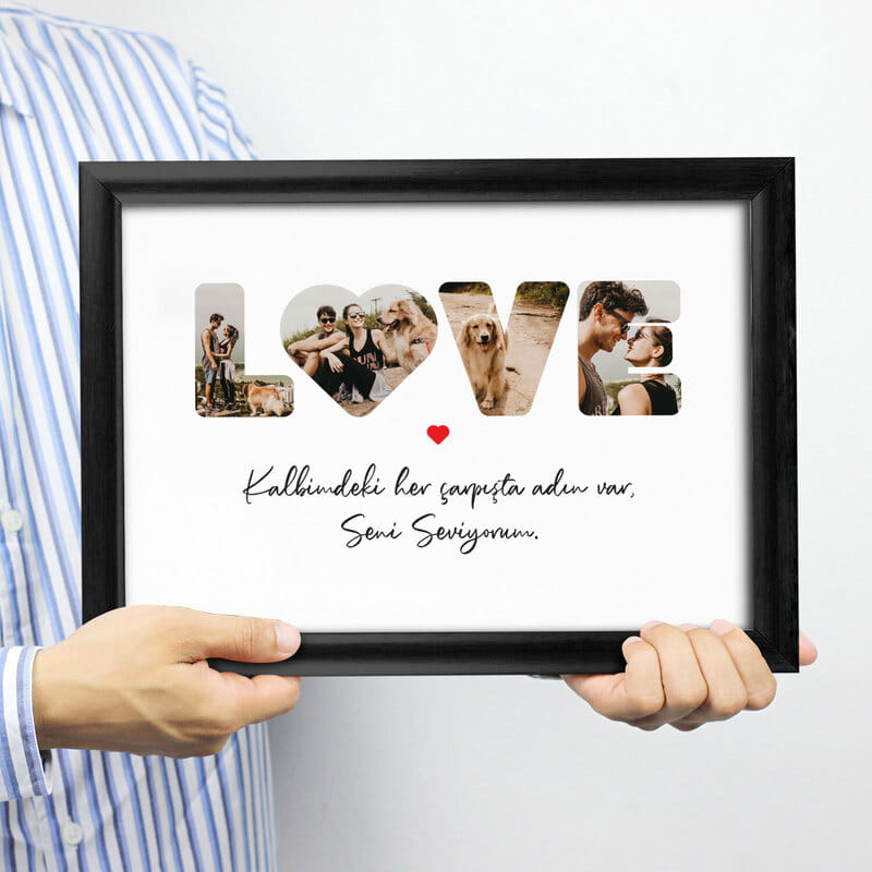 Love Fotoğraf Baskılı Duvar Çerçevesi