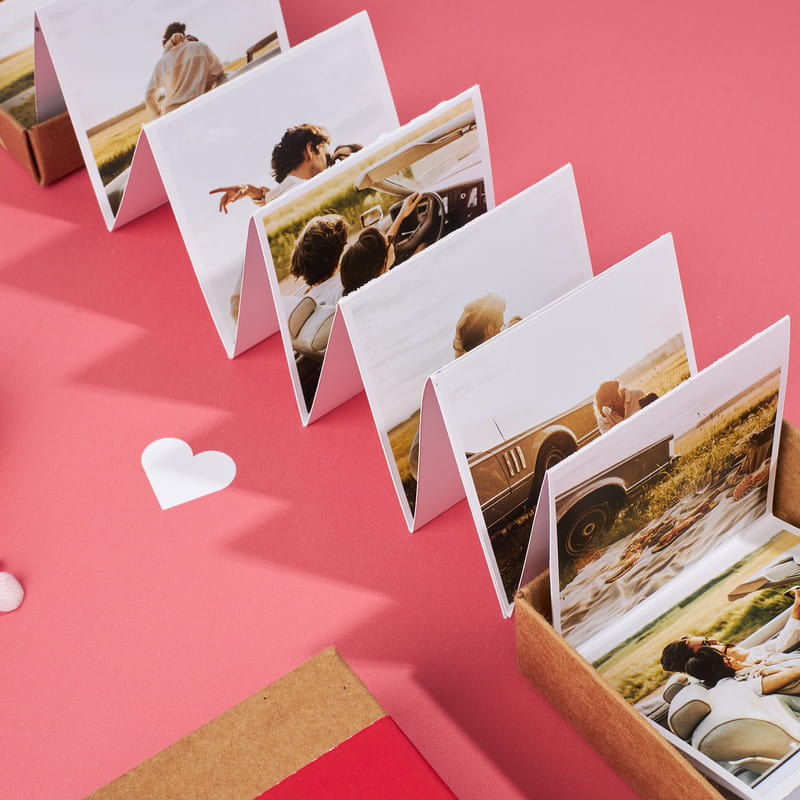 Love Tasarımlı Akordiyon Fotoğraf Kutusu