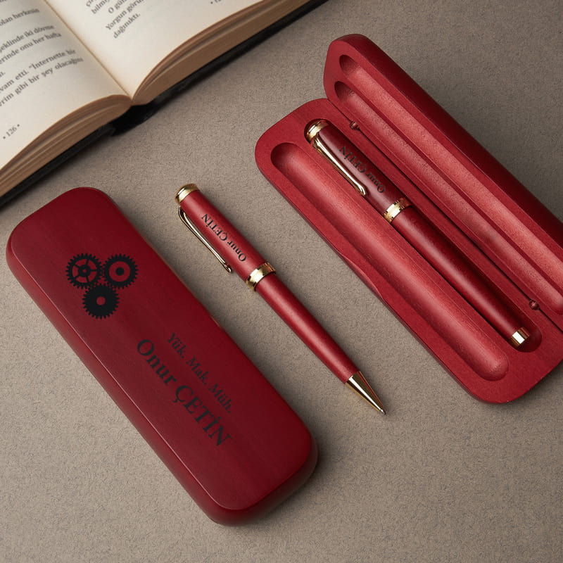 Makine Mühendislerine Özel Ahşap Kalem