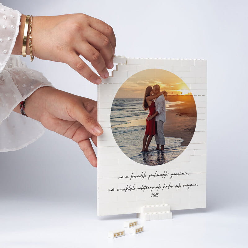 Mesaj ve Fotoğraf Özelleştirmeli 144 Parça Yapboz Tuğla Puzzle