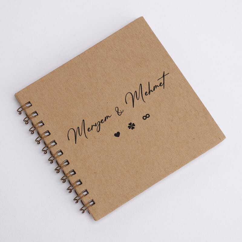 Minimal İsim Baskılı Fotoğraflı Albüm