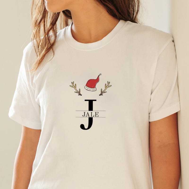 Monogram İsme Özel Yılbaşı Tişörtü