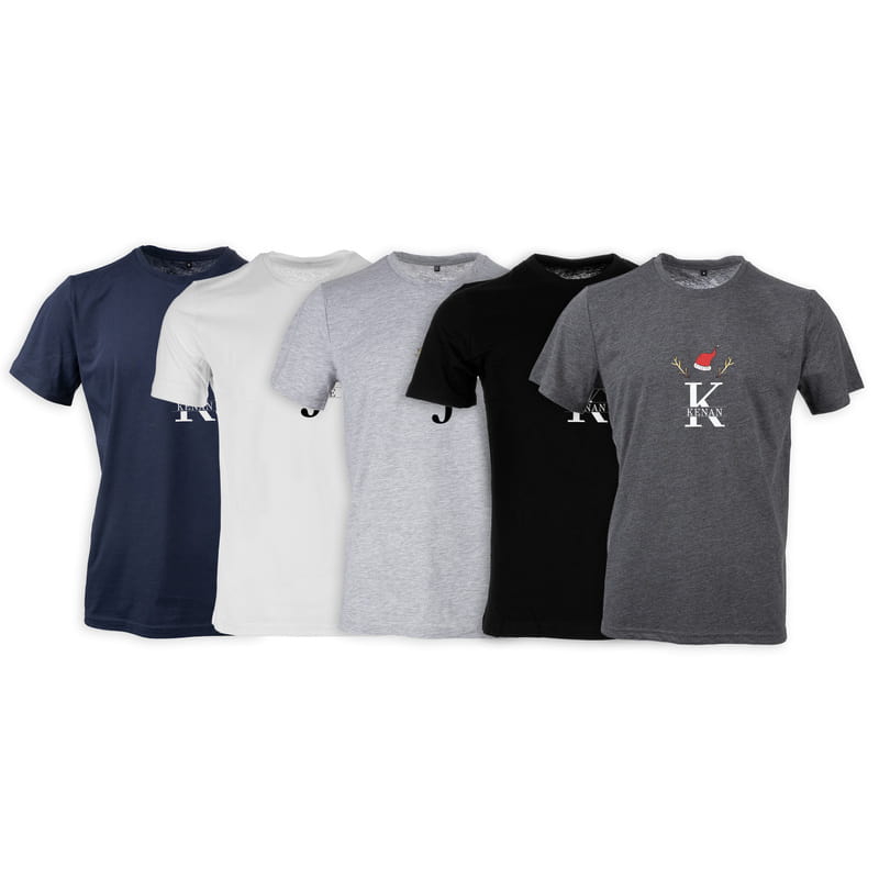 Monogram İsme Özel Yılbaşı Tişörtü