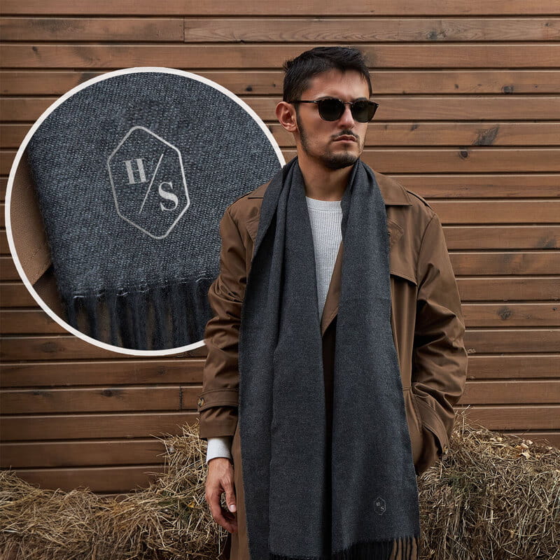 Monogram Kişiye Özel Harf Nakış İşlemeli Atkı