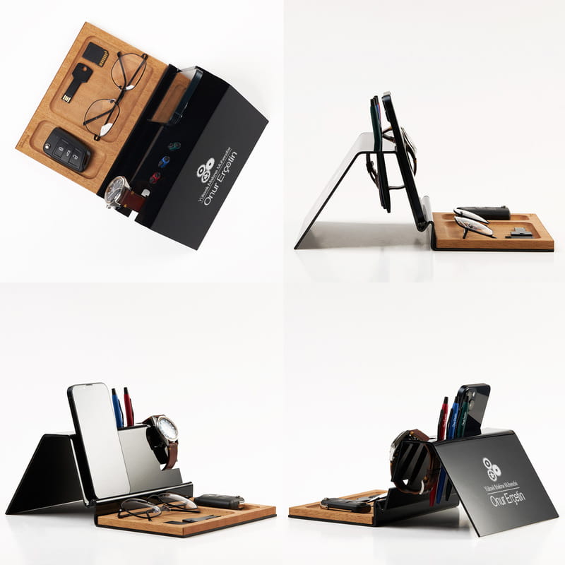 Mühendislere Hediye 3 Kalemli Masaüstü Düzenleyici