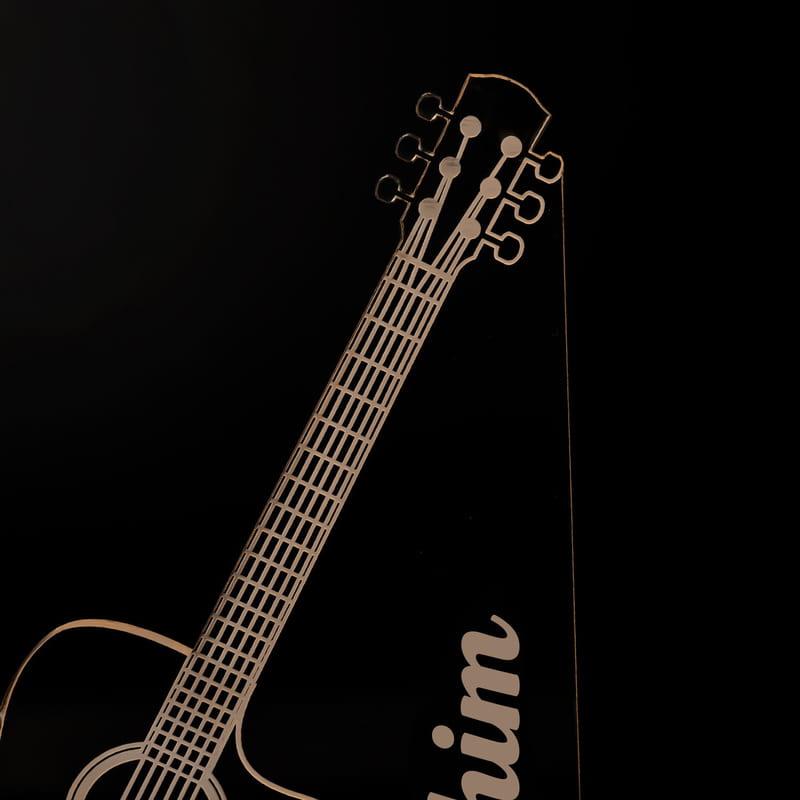 Müzik Severe Hediye Klasik Gitar 3D Led Lamba