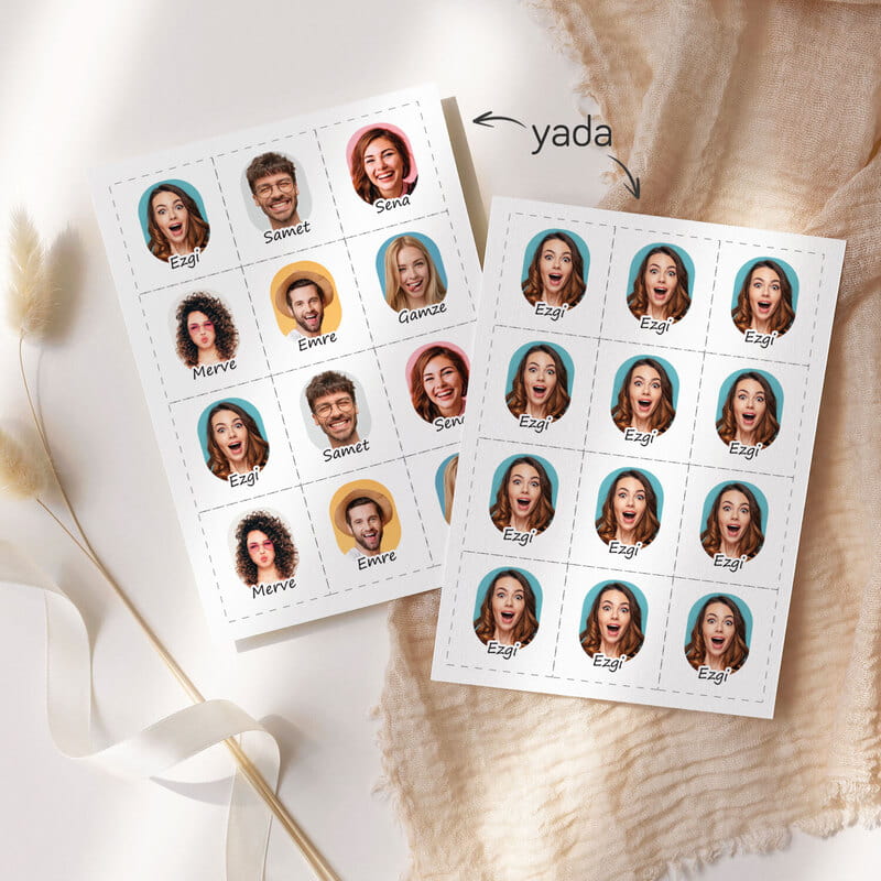 Parti ve Etkinliklere Özel Fotoğraf ve İsim Özelleştirmeli Geçici Dövme