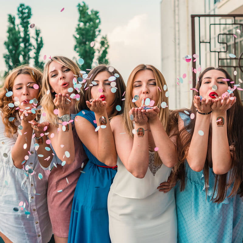 Parti ve Etkinliklere Özel Fotoğraf ve İsim Özelleştirmeli Geçici Dövme