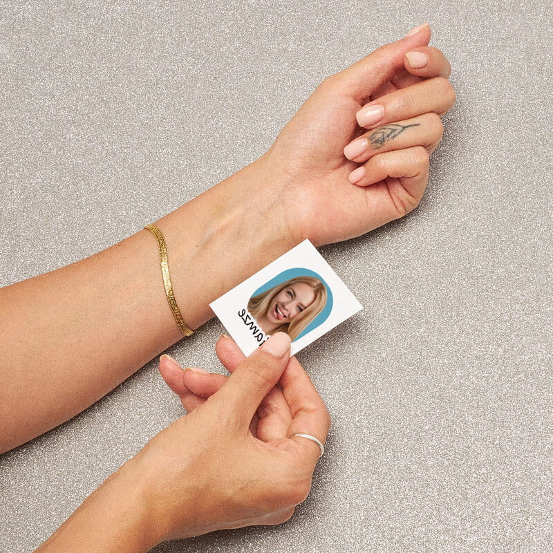 Parti ve Etkinliklere Özel Fotoğraf ve İsim Özelleştirmeli Geçici Dövme