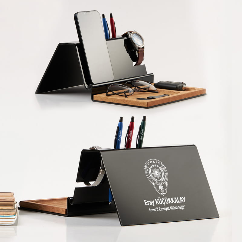 Polise Hediye İsim Yazılı Masaüstü Düzenleyici