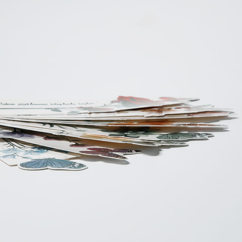 Renkli Kelebek Figürlü Motto Mesajlı Kitap Ayracı