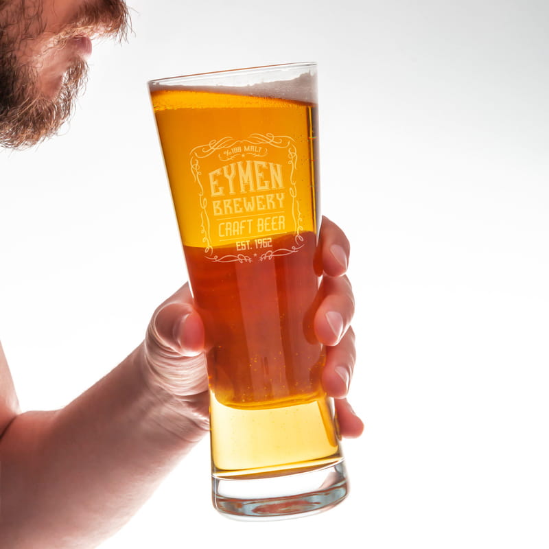 Retro Tasarımlı Prag Bira Bardağı