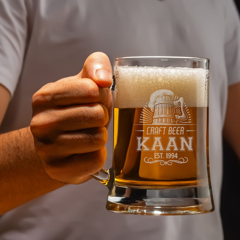 Sevgiliye Doğum Günü Hediyesi Bira Bardağı