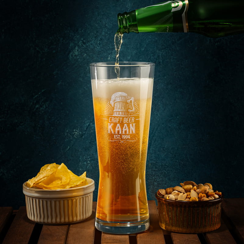 Sevgiliye Doğum Günü Hediyesi Prag Bira Bardağı