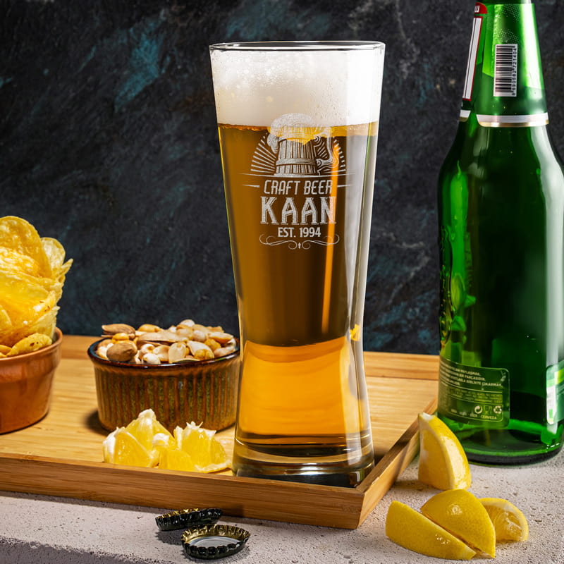 Sevgiliye Doğum Günü Hediyesi Prag Bira Bardağı