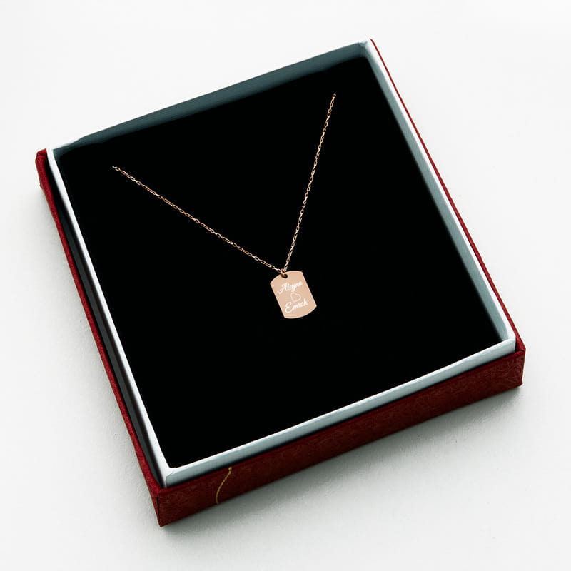 Sevgiliye Hediye Rose Gümüş Kolye