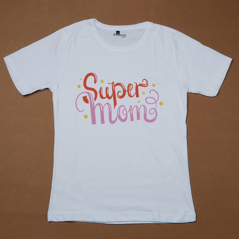 Süper Annelere İlk Anneler Günü Hediyesi Tişört Body Kombini - %100 Pamuklu Kumaş