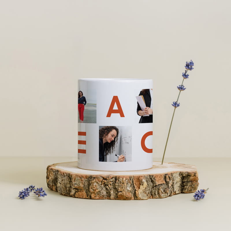 Teach Yazılı Fotoğraflı Kupa Bardak