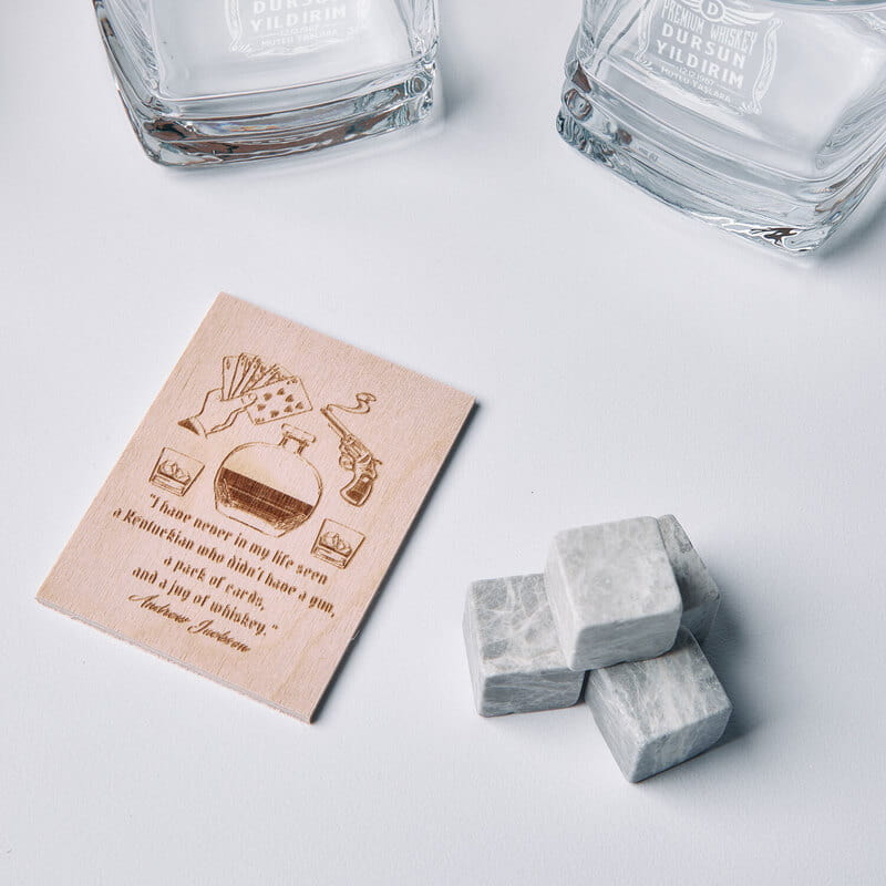 Yeni Yaş Hediyesi Kişiye Özel Texas 2li Viski Kadeh Seti