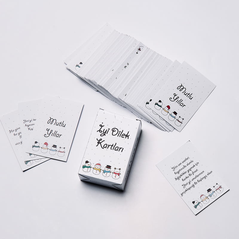 Yeni Yıla Özel İyi Dilek Kartları - 72 Adet Kart