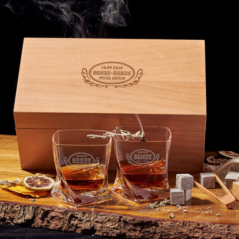 Yıl Dönümü Hediyesi New York 2li Viski Kadeh Seti