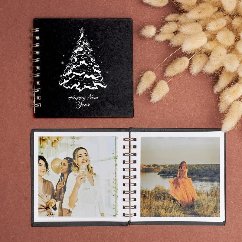 Yılbaşı Ağacı Tasarımlı 70 Fotoğraflı Albüm
