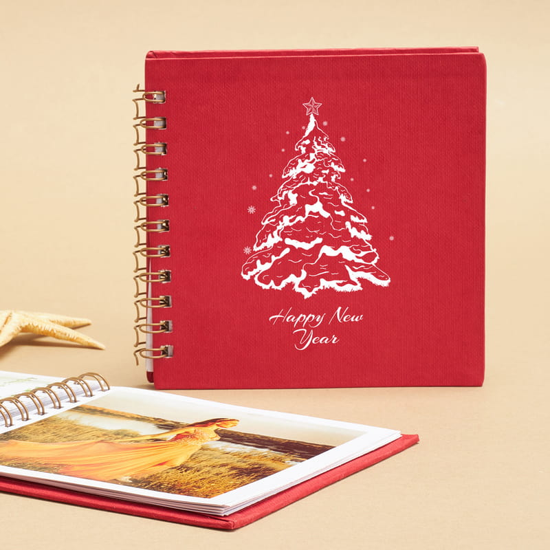 Yılbaşı Ağacı Tasarımlı 70 Fotoğraflı Albüm