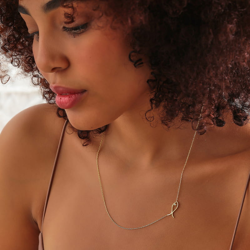 Zarif Balık Gümüş Kolye