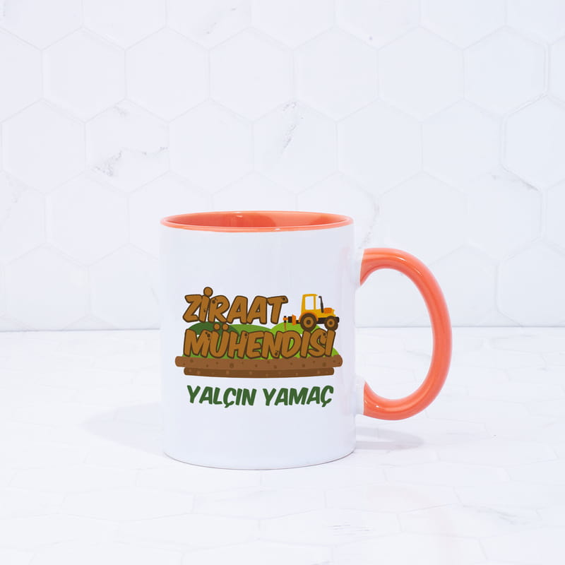 Ziraat Mühendisine Hediye Renkli Kahve Kupası