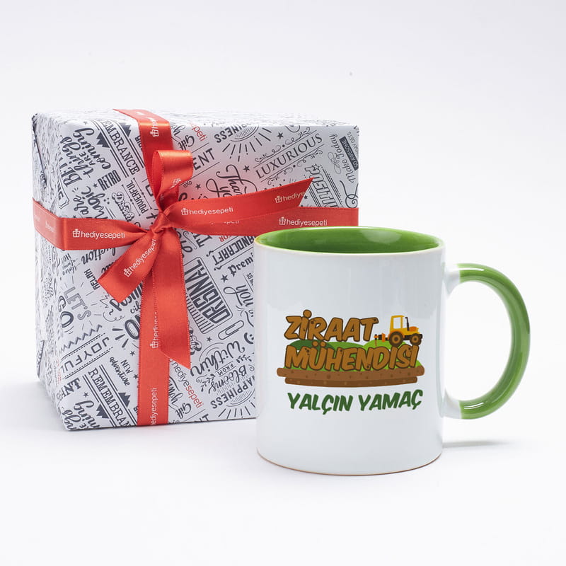 Ziraat Mühendisine Hediye Renkli Kahve Kupası