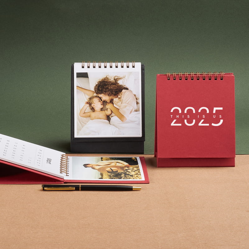 2026 Spiralli Kişiye Özel Masa Takvimi - 11x13 cm