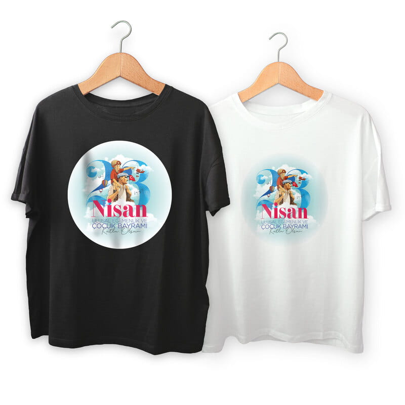 23 Nisan Ulusal Egemenlik ve Çocuk Bayramı Tasarımlı Tişört