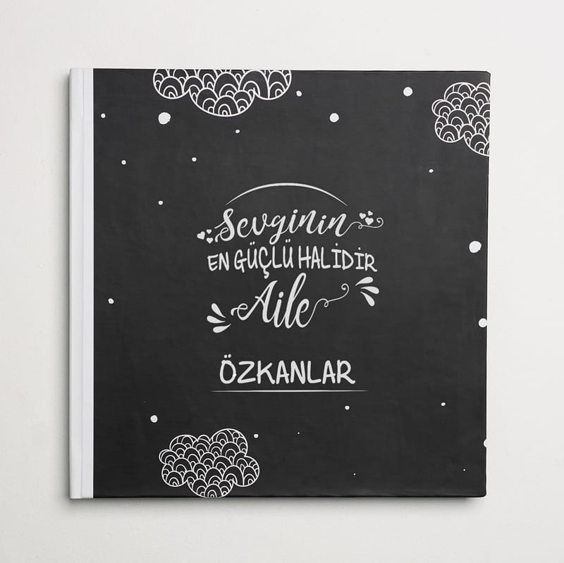 Aile Mottolu Özelleştirilebilir Anı Hatıra Defteri