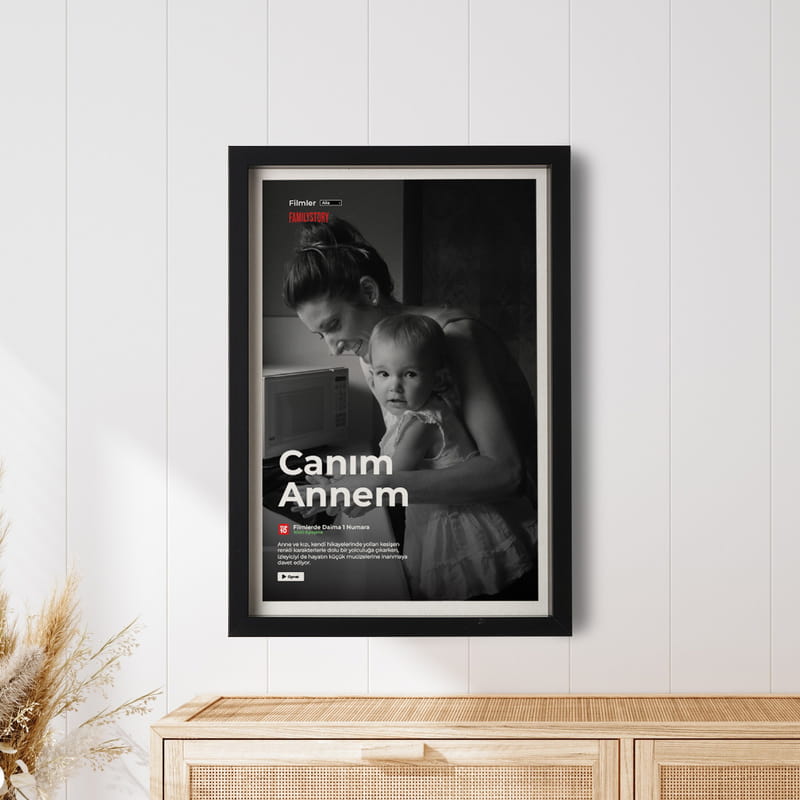 Anne Tasarımlı Familystory Siyah Dekoratif Çerçeve