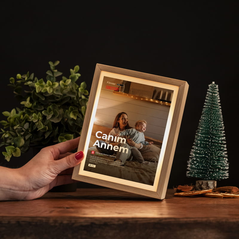 Annem Fotoğraflı Familystory Film Afişi Led Lamba