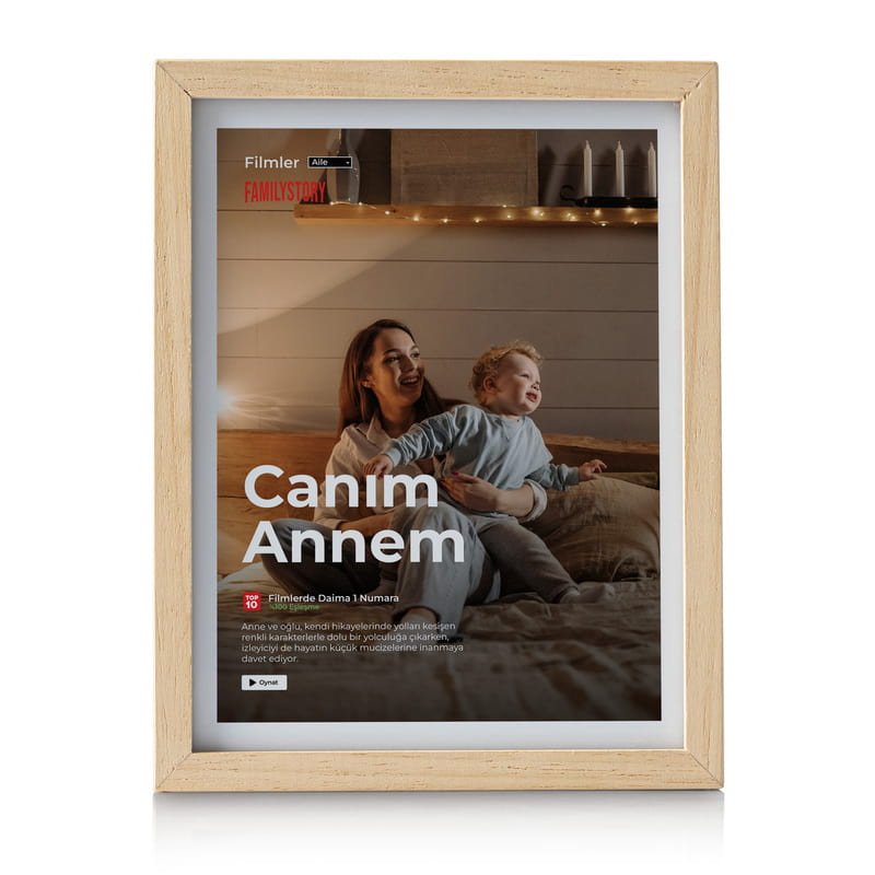 Annem Fotoğraflı Familystory Film Afişi Led Lamba