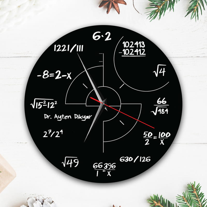 Arkadaşa Hediye Matematik Duvar Saati