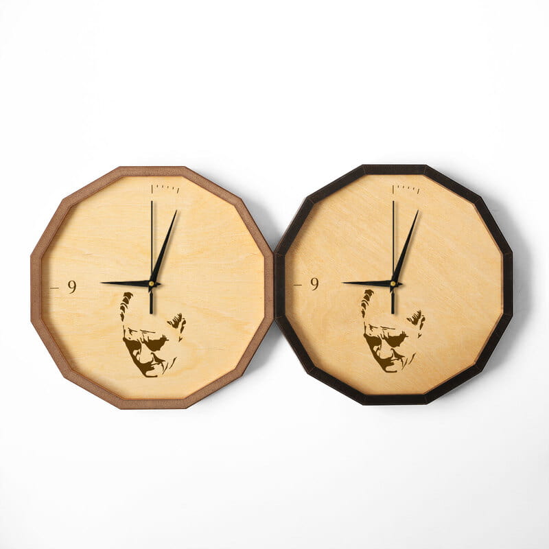 Atatürk Silüetli 10 Kasım Hatırası Ahşap Duvar Saati