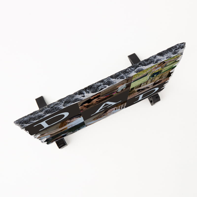 Baba Fotoğraf Baskılı Kare Taş Foto - 19x19 cm